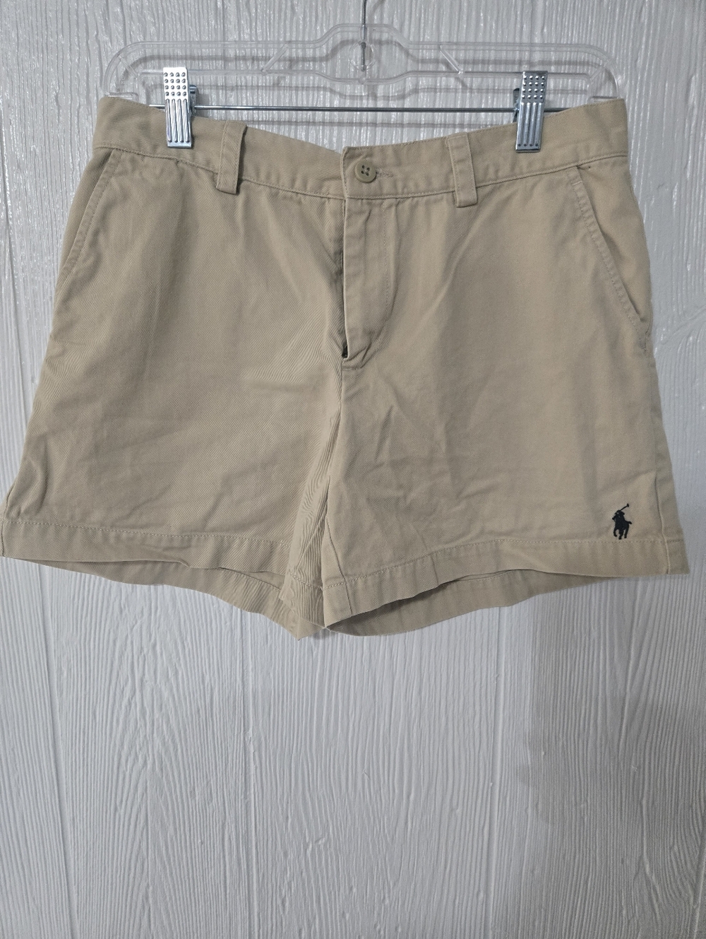 Ralph Lauren Sport Women’s Vintage Beige Cotton Short Shorts Logo Size - 4